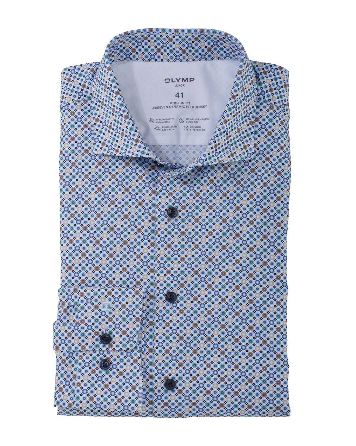 Olymp Dress shirt lm LGroen 133054