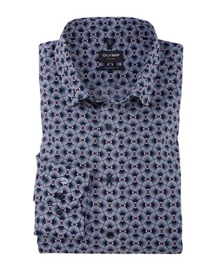 Olymp Dress Shirt lm DBlauw 123654