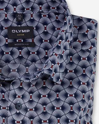 Olymp Dress Shirt lm DBlauw 123654