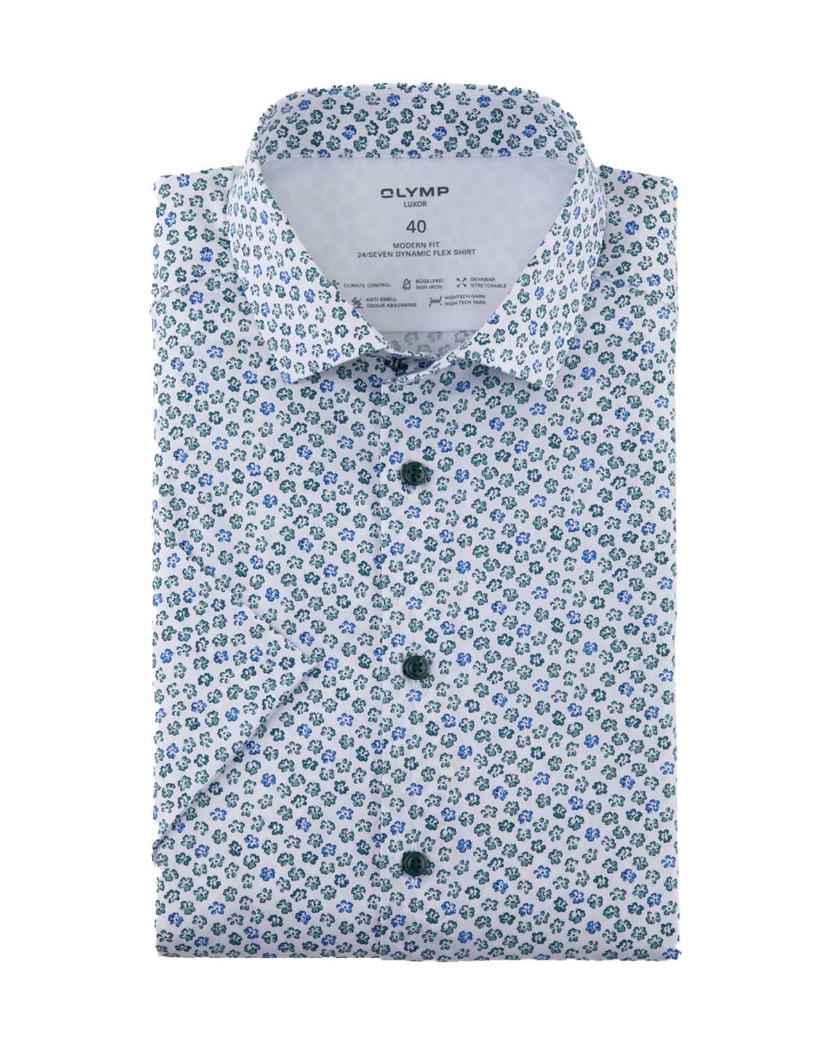 Olymp Dress shirt km MGroen 124852