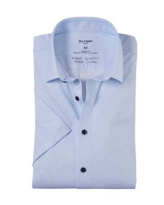 Olymp Dress shirt km LBlauw 130452