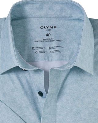 Olymp Dress shirt km LGroen 130452