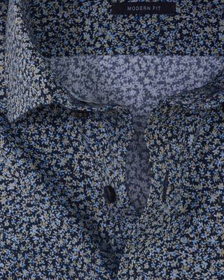 Olymp Dress shirt lm DBlauw 122454