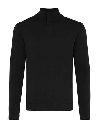 Genti Pullover zip MBlauw K9153-1260