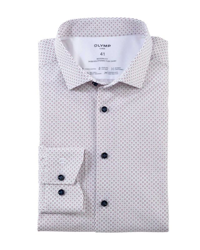 Olymp Dress Shirt lm MRood 130664