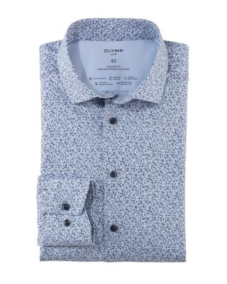 Olymp Dress shirt lm LBlauw 132464