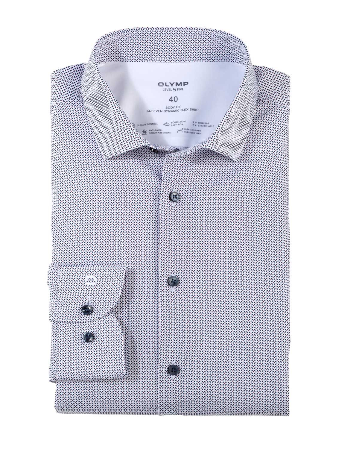 Olymp Dress Shirt lm Rood 215864
