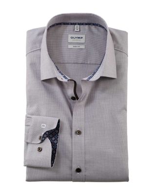 Olymp Dress Shirt lm MBruin 200464