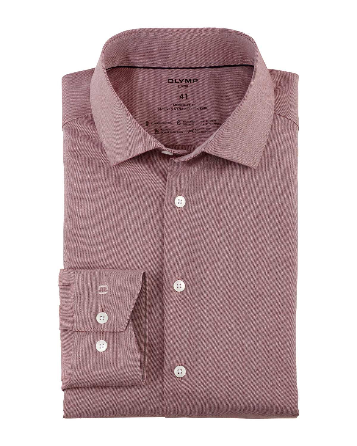 Olymp Dress Shirt lm MRood 123024
