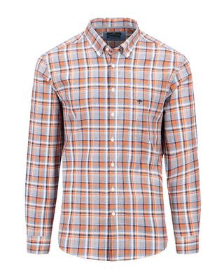Fynch Hatton Casual Shirt lm Oranje 14145000