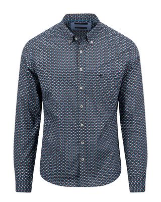 Fynch Hatton Casual Shirt lm Rood 14085020