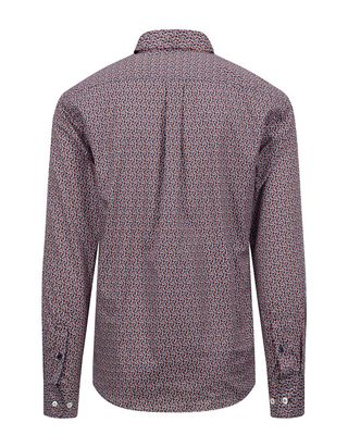 Fynch Hatton Casual Shirt lm Rood 14105003