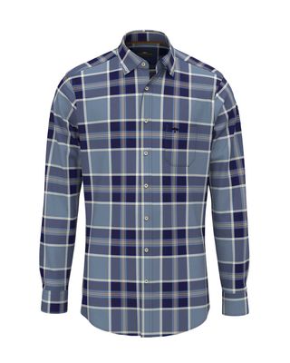 Fynch Hatton Casual shirt lm MBlauw 14108000