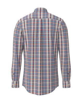 Fynch Hatton Casual Shirt lm MBlauw 14108020