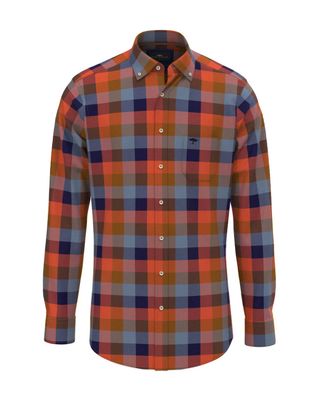 Fynch Hatton Casual Shirt lm Oranje 14108010