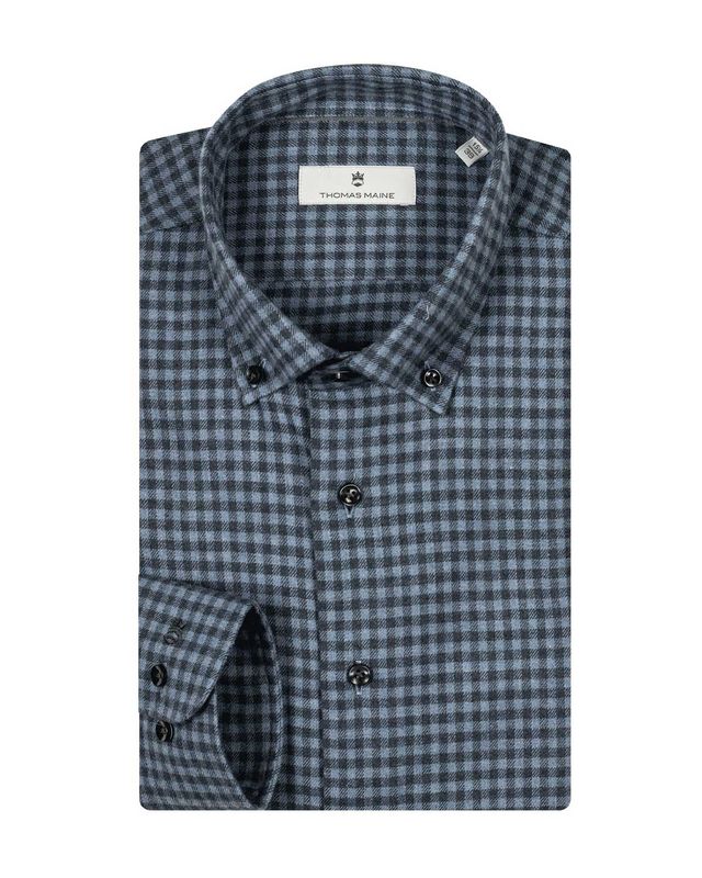 Thomas Maine Casual Shirt MBlauw 427717