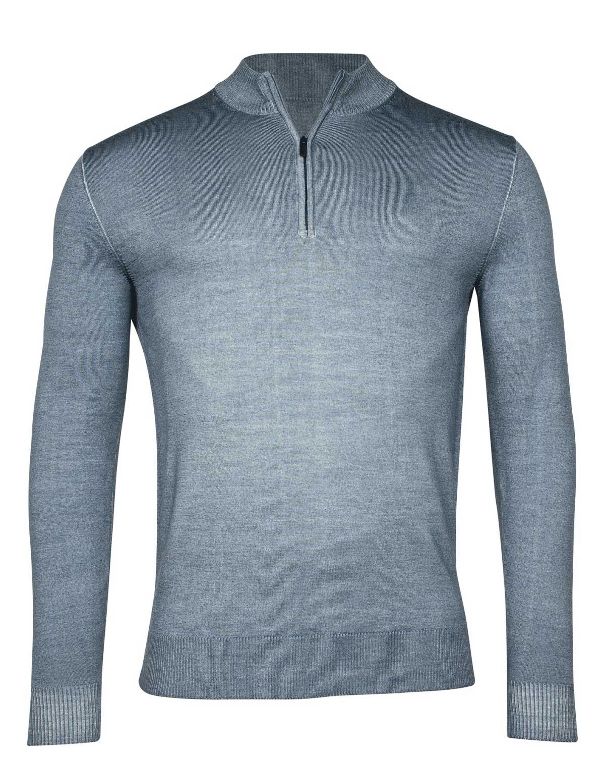 Thomas Maine Pullover zip LBlauw 4284TM150
