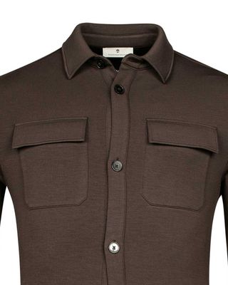 Thomas Maine Overshirt DBruin 4222TM020