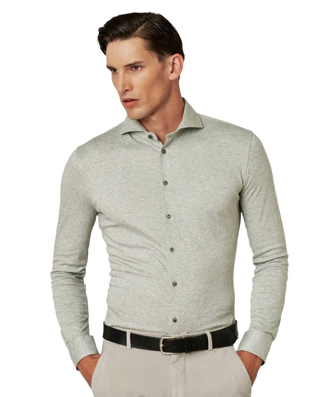 Desoto Luxury Dress Shirt lm MGroen 78008-3