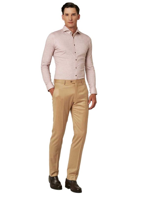 Desoto Luxury Dress Shirt lm LBruin 78208-3