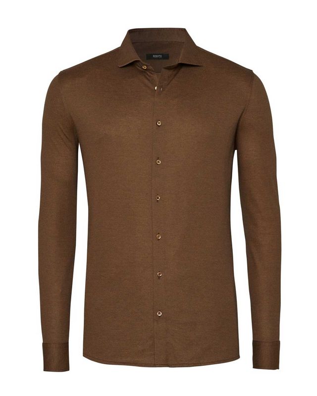 Desoto Luxury Dress Shirt lm MBruin 67008-3