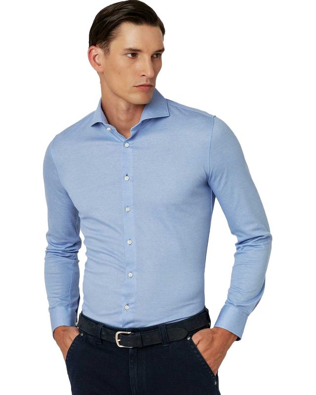 Desoto Luxury Dress Shirt lm LBlauw 67008-3