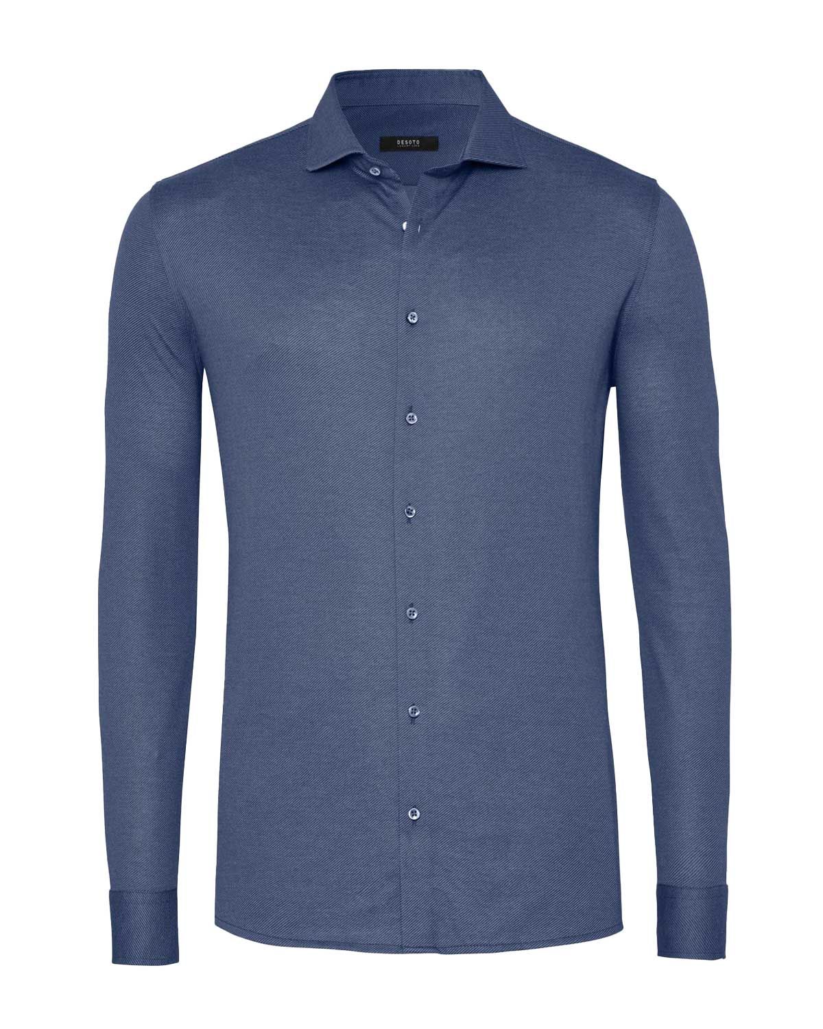 Desoto Luxury Dress Shirt lm MBlauw 67008-3