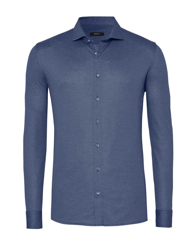 Desoto Luxury Dress Shirt lm MBlauw 67008-3