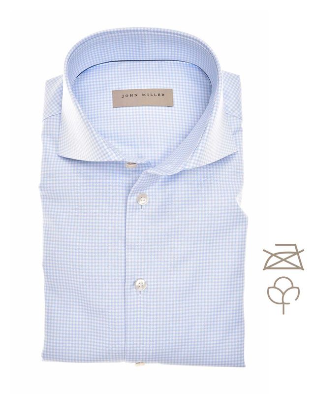 John Miller Dress Shirt lm LBlauw 5141563