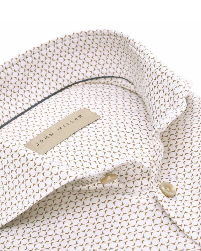 John Miller Dress shirt lm MBruin 5141551