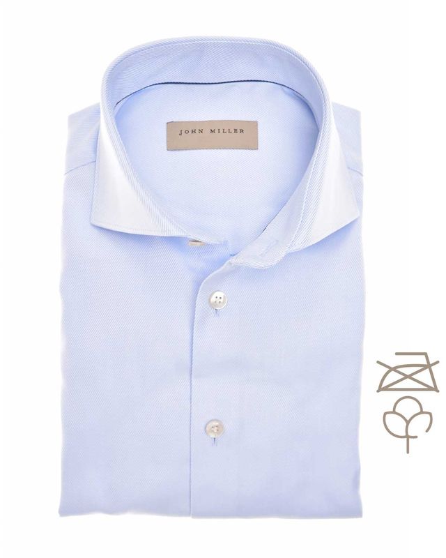 John Miller Dress shirt lm LBlauw 5141874