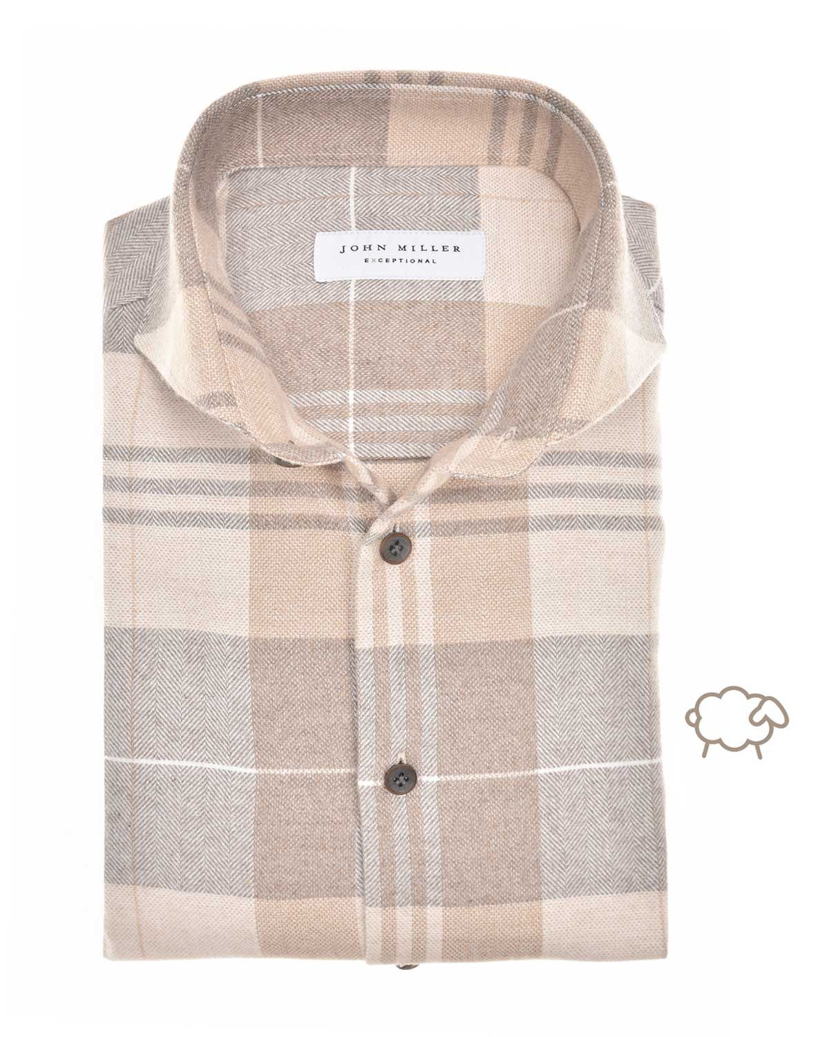John Miller Dress Shirt lm LBeige 5141931