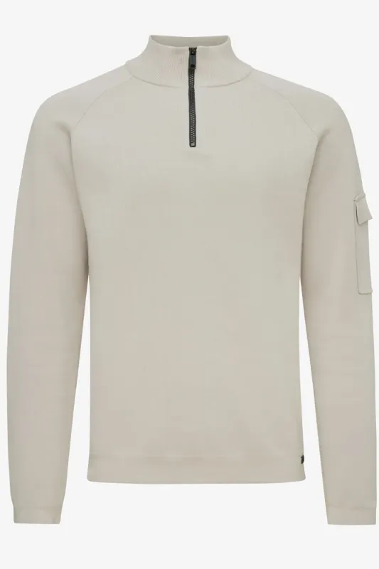 Genti Pullover zip MBruin K1162-3278