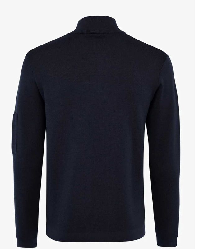 Genti Pullover zip DBlauw K1137-3258