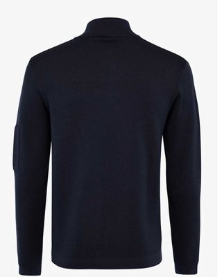 Genti Pullover zip DBlauw K1137-3258