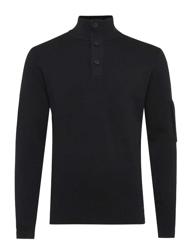 Genti Pullover polo Zwart K1138-3258