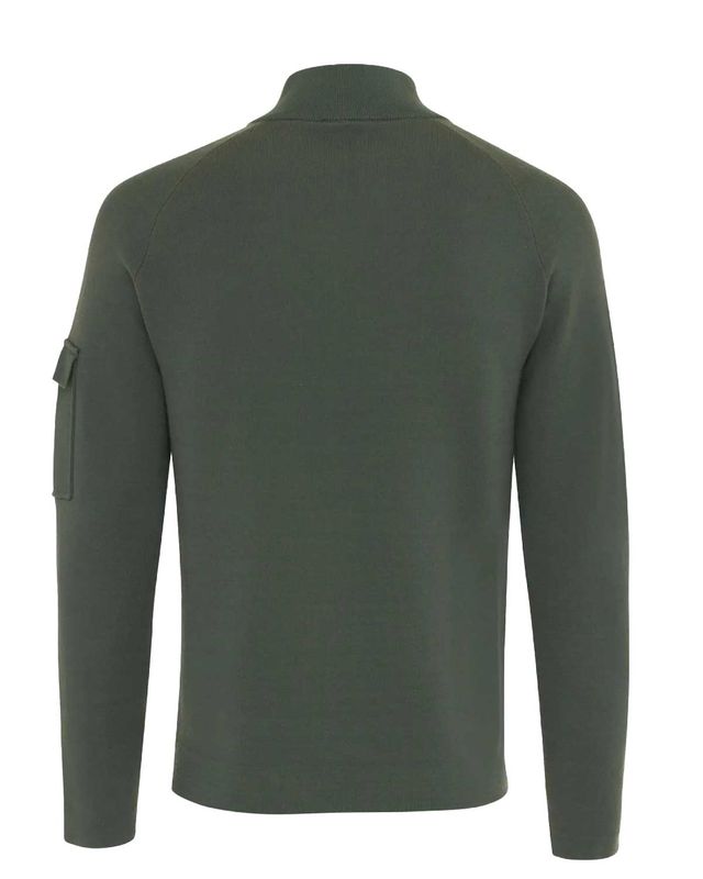 Genti Pullover zip DGroen K1146-3260