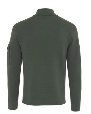 Genti Pullover zip DGroen K1146-3260