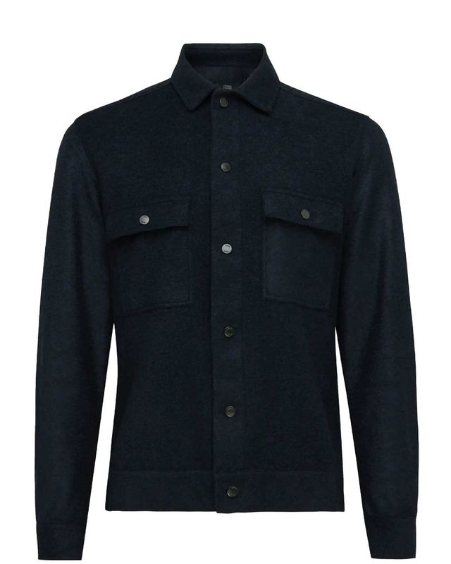 Genti Overshirt DBlauw S1312-1983