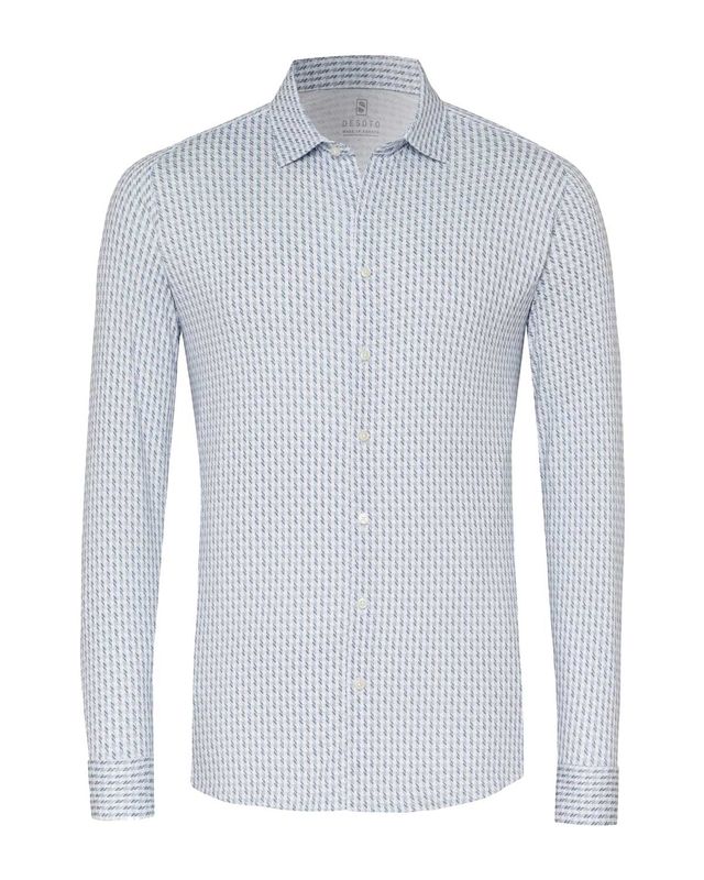 Desoto Dress Shirt lm LBlauw 77128-3