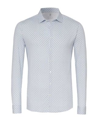 Desoto Dress Shirt lm LBlauw 77128-3