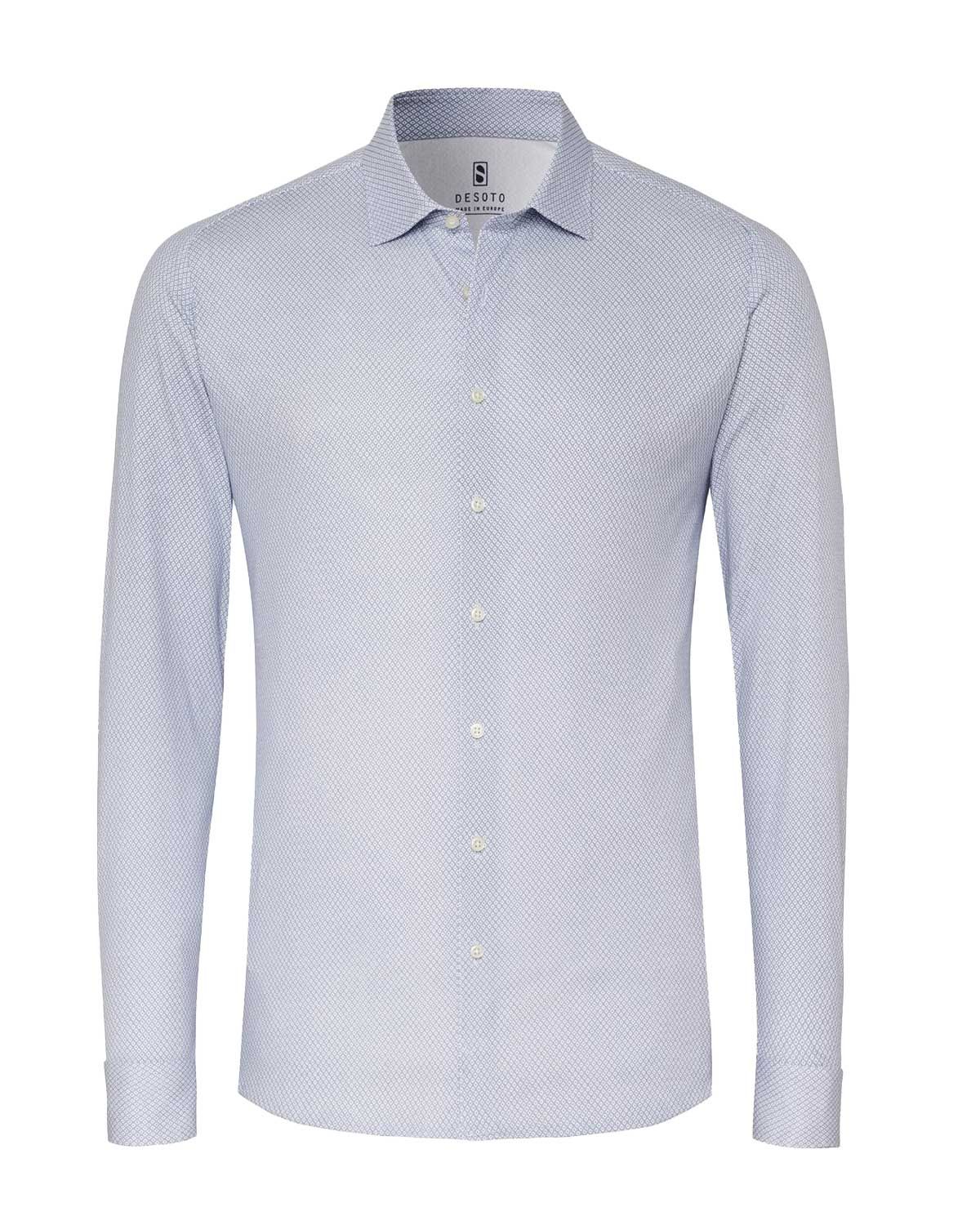 Desoto Dress Shirt lm LBlauw 1 77128-3