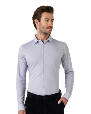 Desoto Dress Shirt lm LBlauw 1 77128-3