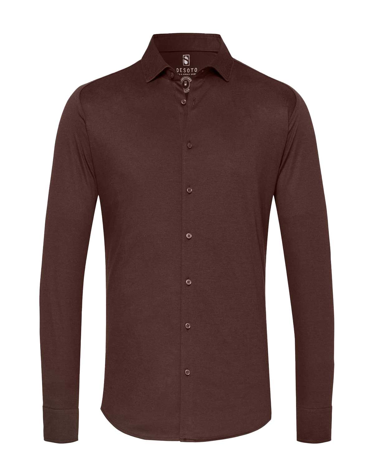 Desoto Dressshirt LM dbruin 97028-3