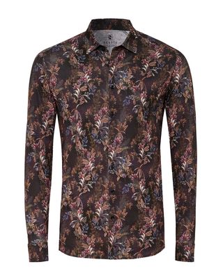 Desoto Dress Shirt lm Zwart 78328-3