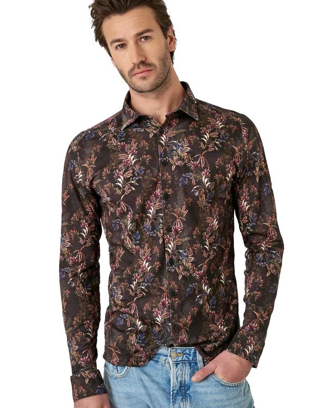 Desoto Dress Shirt lm Zwart 78328-3