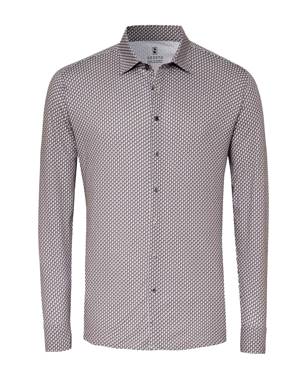 Desoto Dress Shirt lm MBruin 77228-3