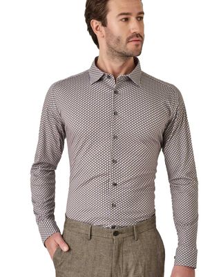 Desoto Dress Shirt lm MBruin 77228-3