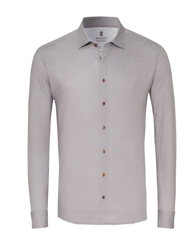 Desoto Dress Shirt lm DBruin 77228-3 Desoto Dress Shirt lm DBruin 77228-3