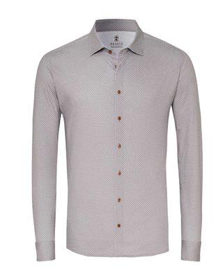 Desoto Dress Shirt lm DBruin 77228-3